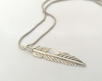 Karen Hill Tribe Silver Feather Pendant - Karen Hill Tribe Silver Pendant