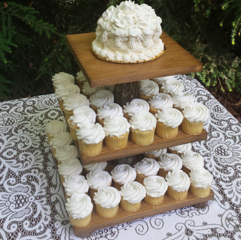 Cupcake Stand Rustic Cake Cupcake Stand Rustic Cake