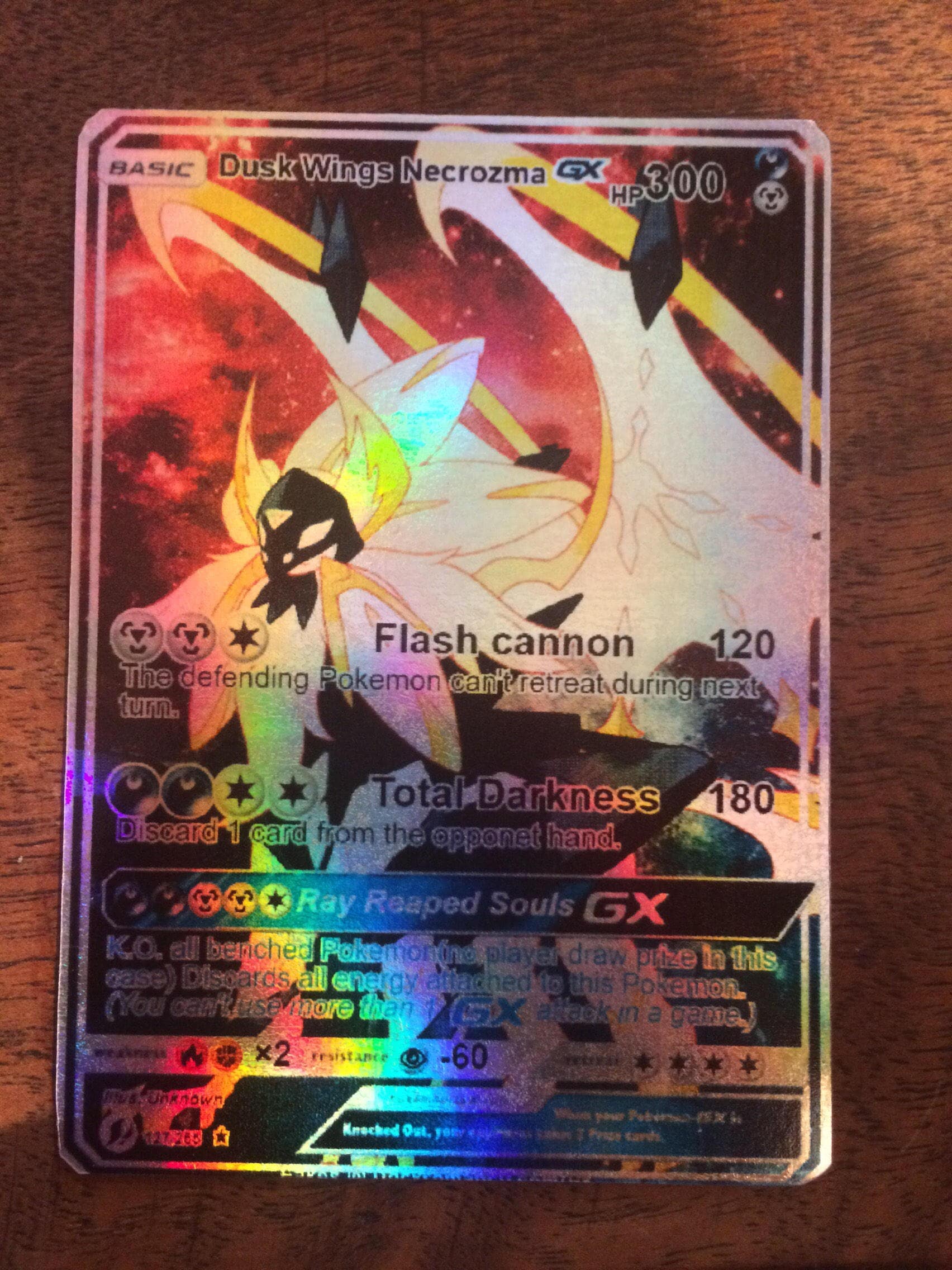 Dusk mane dawn wings necrozma shadow gx ex pokemon card orica