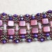 PATTERN Tutorial Lacy Cuff bracelet with CzechMate Tile and Bar or SuperDuo beads bead weaving