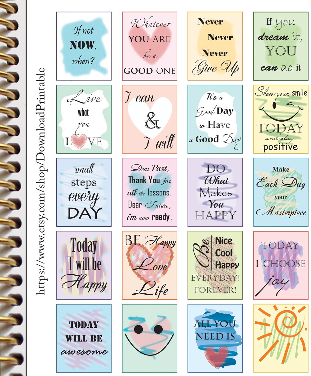Inspirational Motivational Planner Stickers Quote Stickers