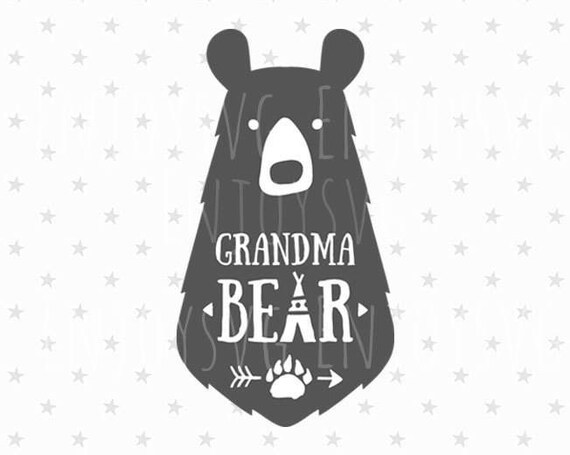 Grandma Bear SVG Grandma bear Svg File Grandma SVG File Family