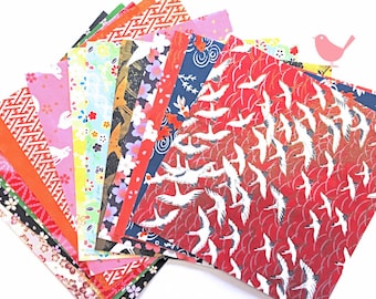 Scrap Pack - Japanese rice and origami paper ephemera, paper scraps