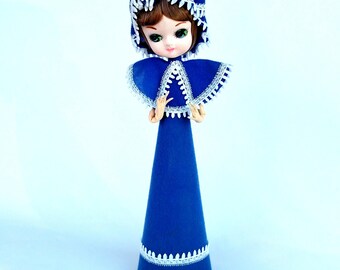 Vintage 1970's Kitschy Cute Big Eyed Girl Coin Bank