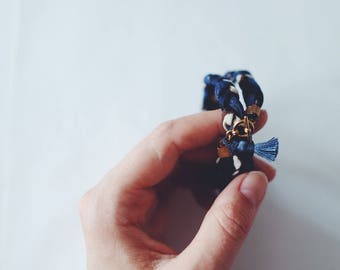 Dark blue double liberty bracelet
