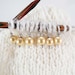 MIni Cream Glass Pearl Stitch Markers set of 6