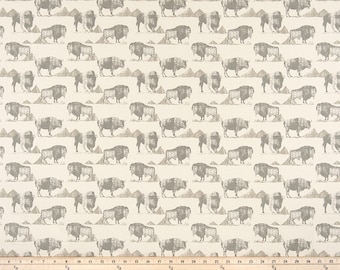 Buffalo Trail Lead Macon Fabric by the yard Premier Prints Fabric Yardage Home Decorator Fabric 54" Wide Upholstery Fabric