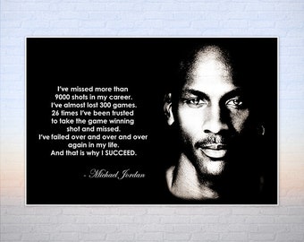 Michael Jordan Quote Poster or Canvas