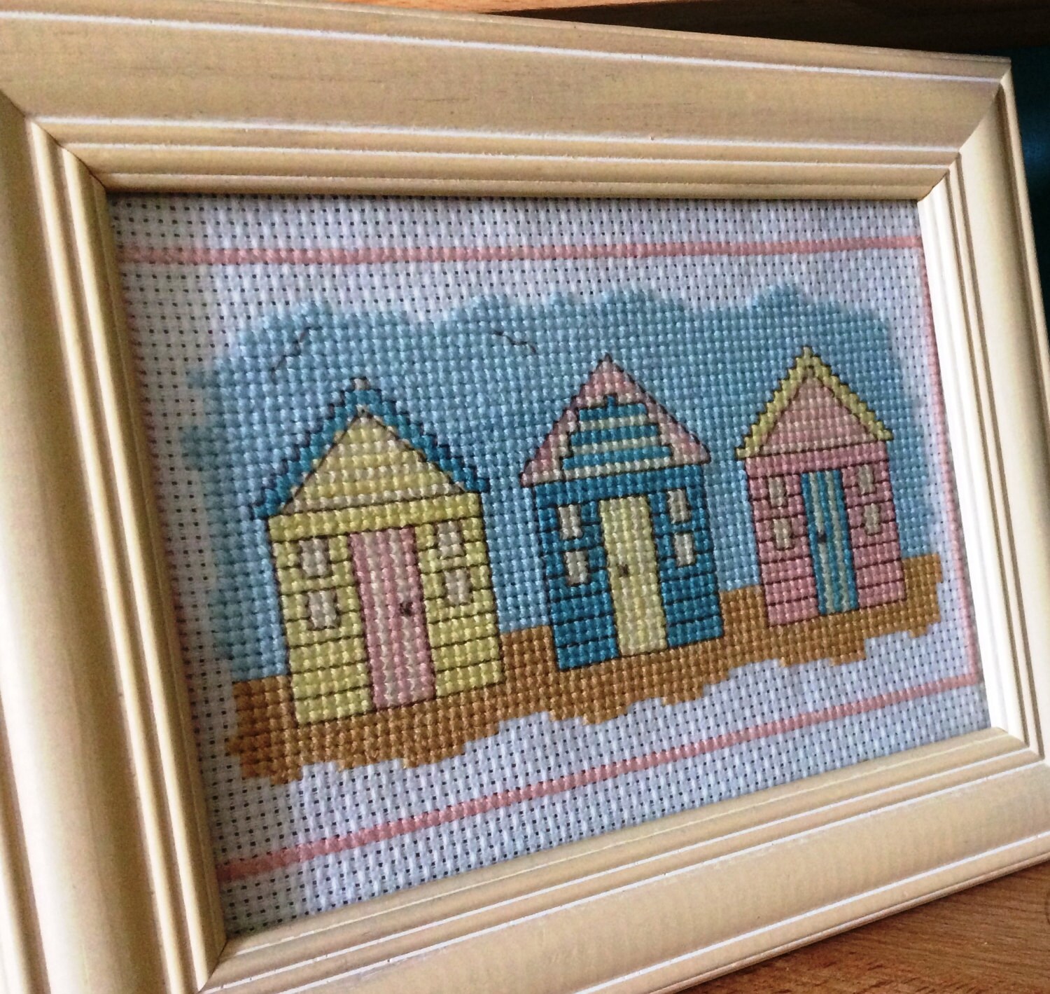 Beach Huts cross stitch Kit beach scenes series