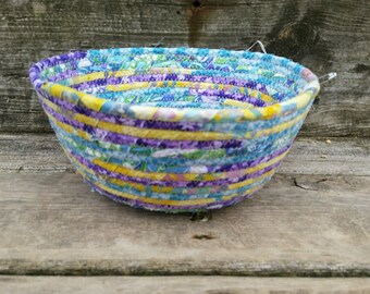 The Colors of Spring Fabric Coiled Basket