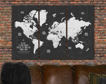 world travel map etsy