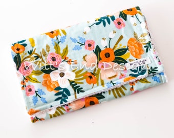 Lively Floral Burp Cloth, Modern Baby Girl Burp Cloth Mix & Match-Super Absorbent Cotton Chenille, Burp Rag, burp pads-LIVELY FLORAL