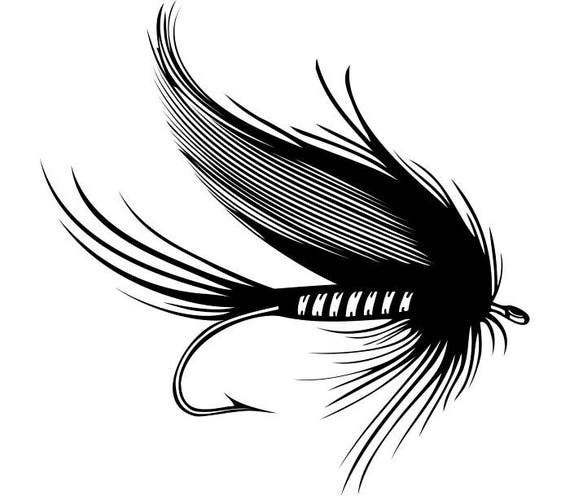 Fly Fishing Lure Reel Fish Fisherman Trout.SVG .EPS .PNG