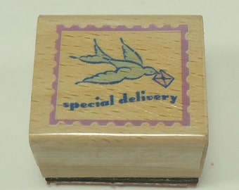 Special Delivery Wood Mounted Rubber Stamp