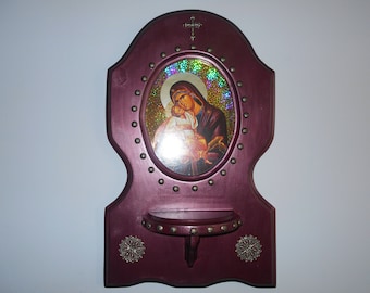 Wall shrine with Theotokos (Mary) icon