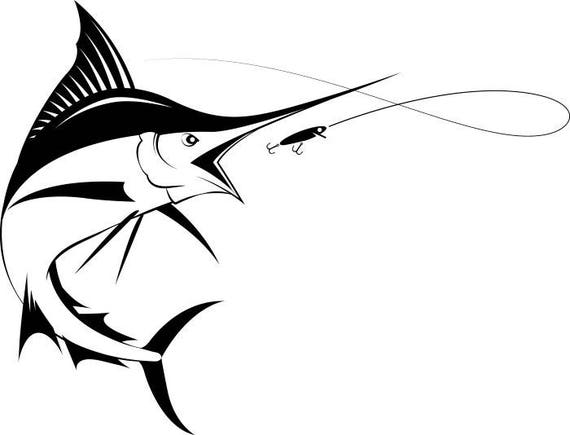 Marlin Logo 1 Deep Sea Ocean Water Fishing Hunting Fish