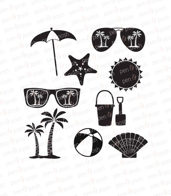 Beach SVG Vacation SVG Beach DXF Summer Svg Files