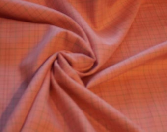 Yarn Dyed Pink Plaid Cotton Shirting fabric by the yard