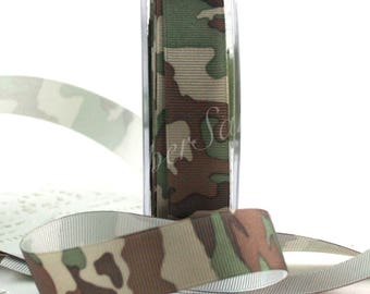 Camouflage Ribbon, Camo Ribbon, 3/4 inch wide