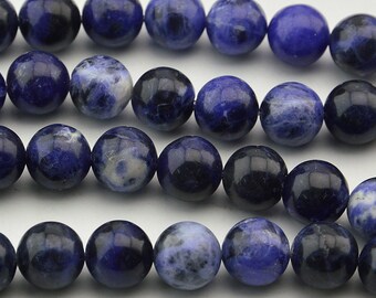 15" Natural Sodalite Beads Gemstone Round Beads 8mm 10mm