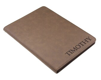 Personalized Portfolio, Monogram Padfolio, Leather Folio, Zipper Padfolio, Leather Portfolio, Monogrammed Portfolio, Custom Padfolio