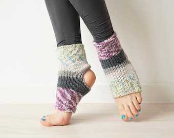Flip Flop Socks, Yoga Socks, Grip Socks, Toeless Socks, Boho Socks, Pilates Socks, Yoga Accessory, Yoga Gift, Dancer Gift, Yoga Toe Socks