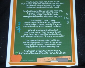 Just a Teacher Poem