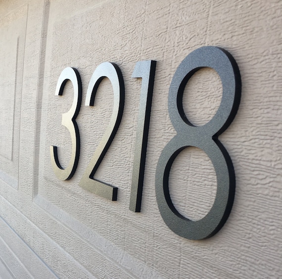 10 inch Modern House Numbers Letters for door
