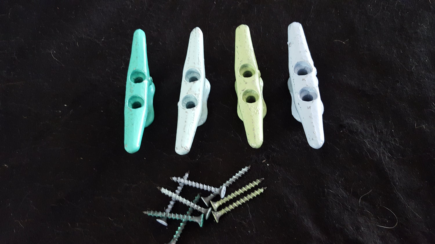 TWO 4 Distressed Boat Cleats Drawer Pull dock cleat