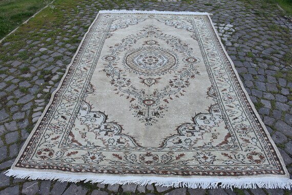 Vintage Oushak Rug Decorative Rug Home Decor Ethnic Rug Sofa