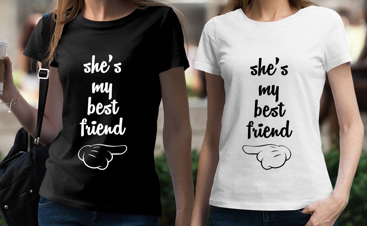 BEST FRIEND Shirts Set of 2 BFF tshirts set Tumblr Shirts Best