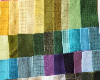 SALE Hand Dyed Felted Wool Scraps Bundle Number 1410 By Quilting Acres Rug Hooking Wool Applique Wool Penny Rugs