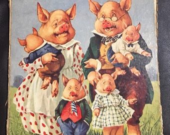 The Little Pig that Would Not Get Up oversized book Edna Groff Deihl Sam'l Gabriel Sons 1925