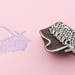 Hand carved Textile Stamp - Knitting Time