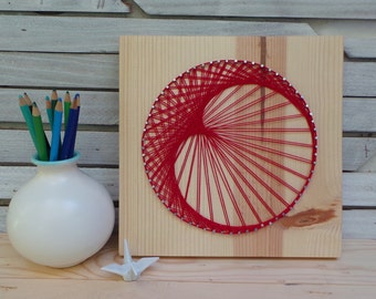 Retro Crescent Moon - Modern String Art Tablet