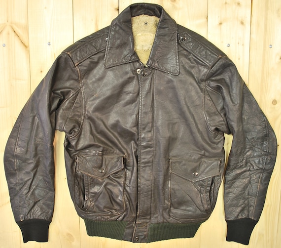 Vintage 1970's/80's Leather A2 Style Bomber Jacket