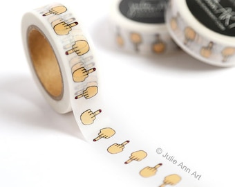Coworker Gift - Stocking Stuffer - Middle Finger Washi Tape - Washi Tape Mature