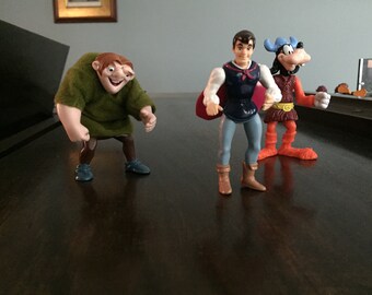 Lot of Vintage Disney Figurines - Quasimodo, Goofy and Prince Charming