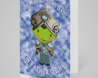To My Orc-Some Dad on Father's Day - Funny World of Warcraft Inspired Father's Day Card for Dad