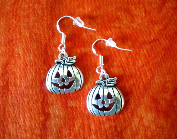 50% On SALE Pumpkin Earrings..Halloween Earrings..Halloween