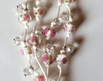 Thread bracelet with Murano glass