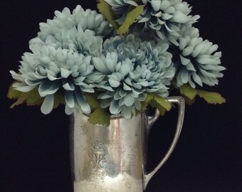 Silver Pitcher Vintage Silver Water Pitcher Wm Rogers Silverplate Princess Pattern Silver Vintage Pitcher Farmhouse Style Decor Collectible