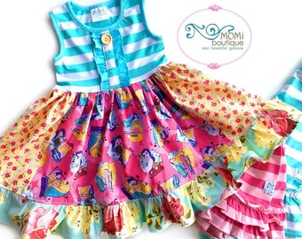 Beauty and the Beast Belle Disney movie dress Momi boutique custom dress
