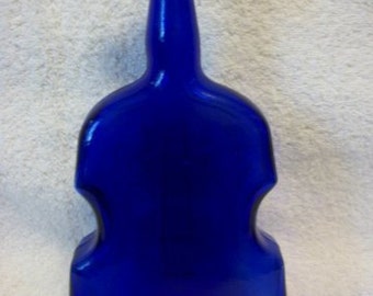 Violin Bottle - Cobalt Blue