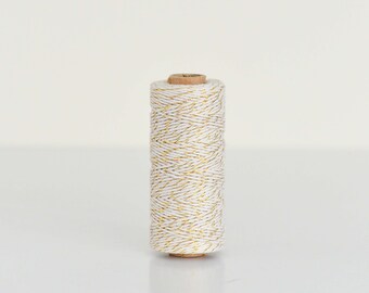 Gold/Natural Cotton Baker Twine - 100m