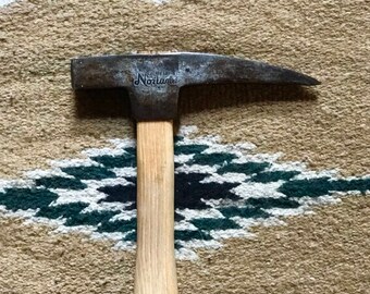 Vintage genuine Norlund prospectors rock pick, gold prospecting, geologist pick, rare genuine Norland makers mark, vintage forged tools