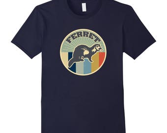 Gift For Ferret Lover - Ferret Tee - Ferret Top - Ferret Tee Shirt - Vintage Ferret