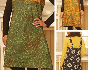 Origami Apron PDF sewing epattern - Asian inspired wrap apron, easy to make, fits up to 3XL