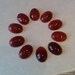 Red agate domed cabochon 18x13mm flat back
