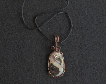 Picture Jasper Wire Wrapped Necklace